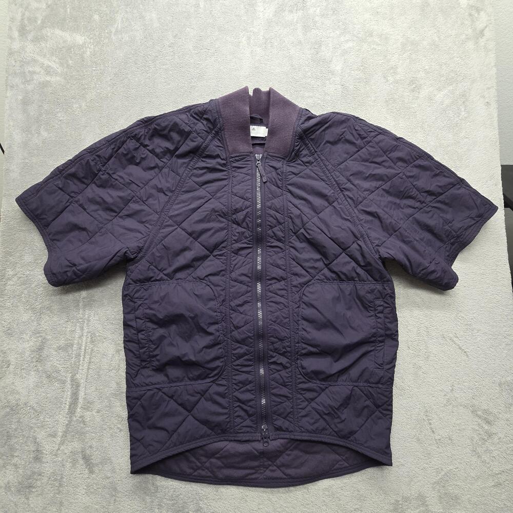 Adidas By Stella McCartney Jacket Womens S Blue Purple Quilted Short Sleeve